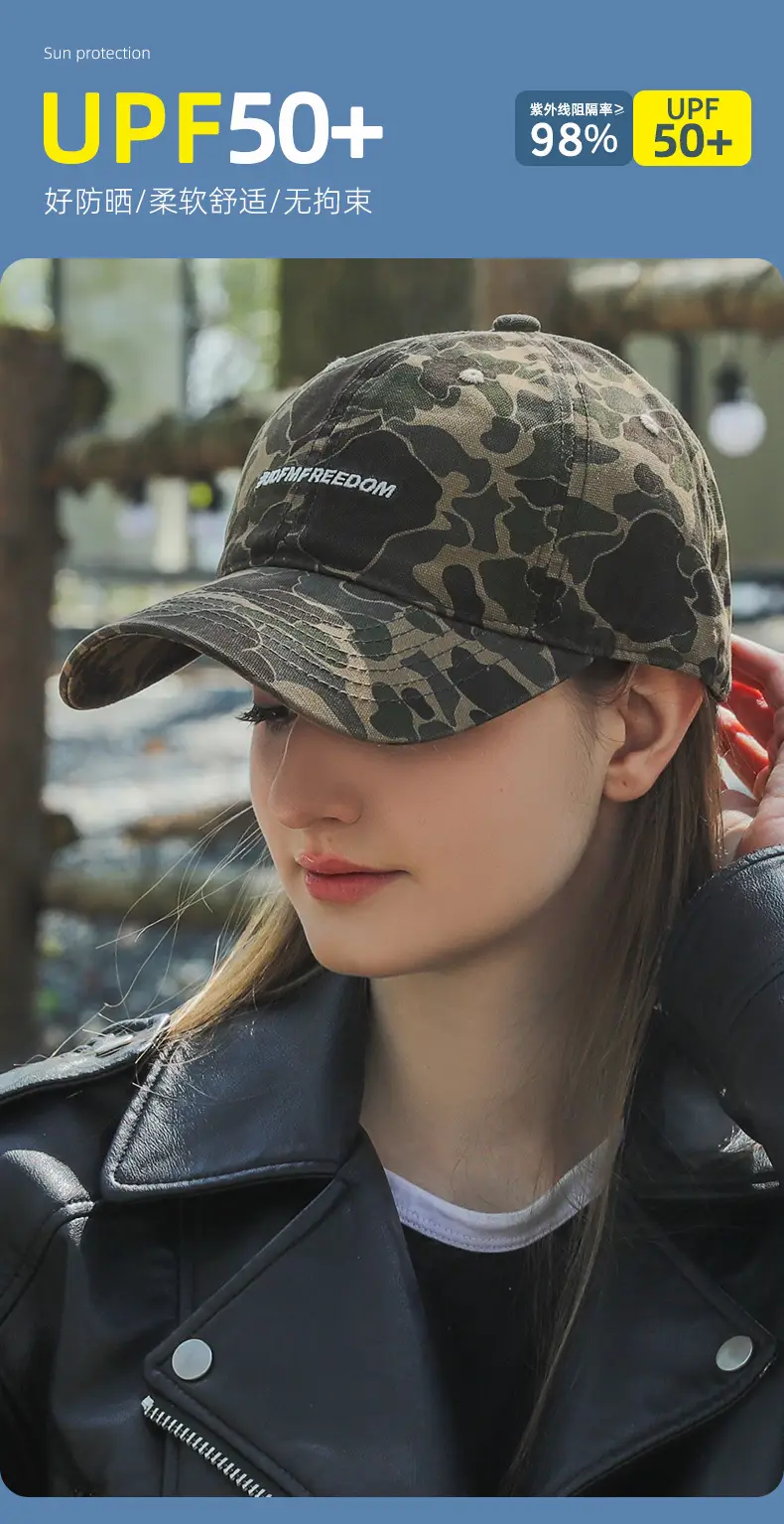 Niche Camouflage Baseball Cap Women Men Sunshade Duckbill — feature 5