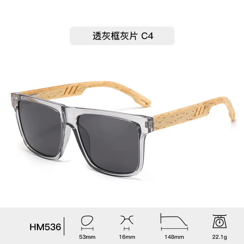 Retro Wood Temple Sunglasses Men UV400 Green - Image 6