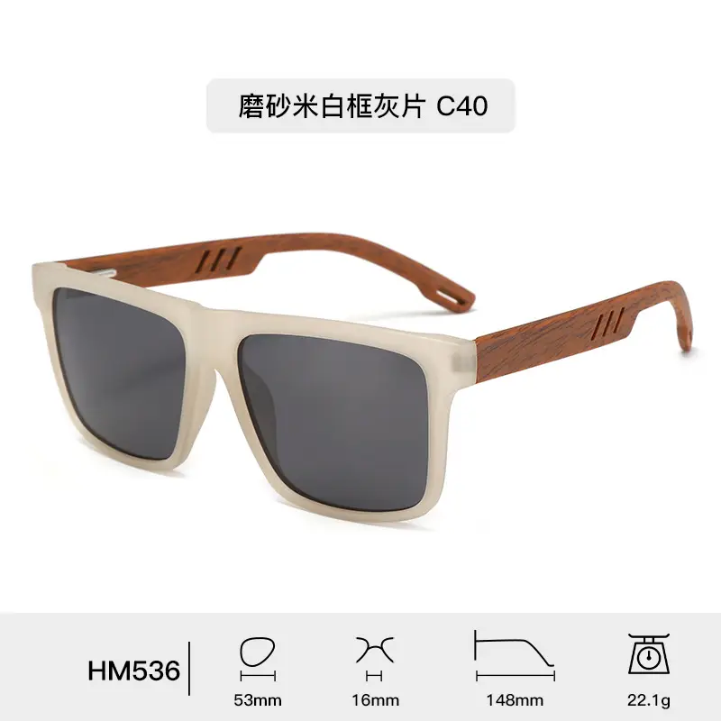Retro Wood Temple Sunglasses Men UV400 Green - Image 8