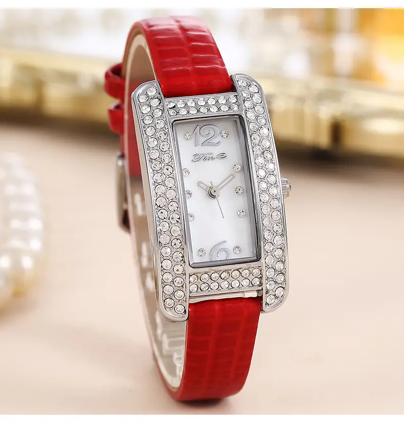 Women's High-End Diamond Watch with Black Strap — feature 18