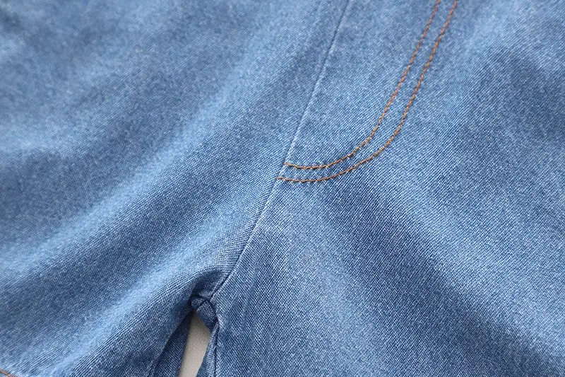 Kids Denim Overalls with Rocket Print 2-Piece Set — feature 12