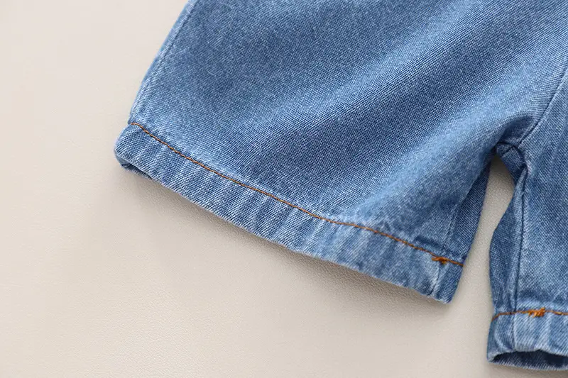 Kids Denim Overalls with Rocket Print 2-Piece Set — feature 13