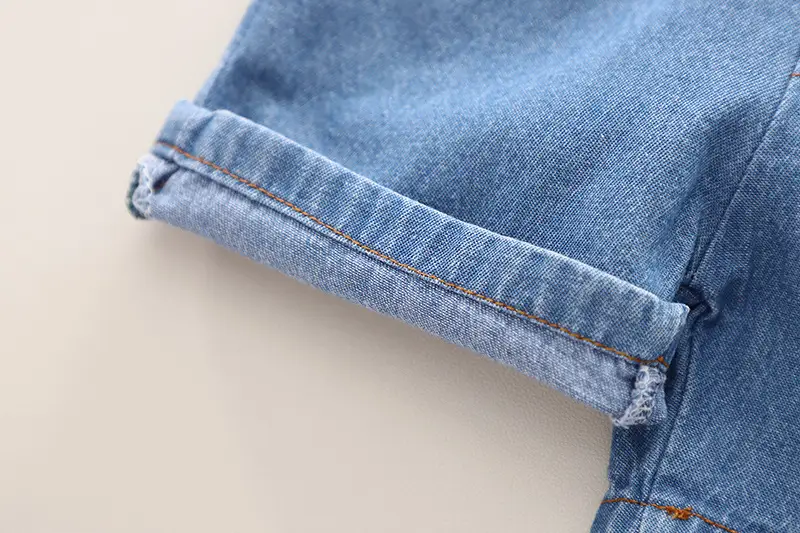 Kids Denim Overalls with Rocket Print 2-Piece Set — feature 14