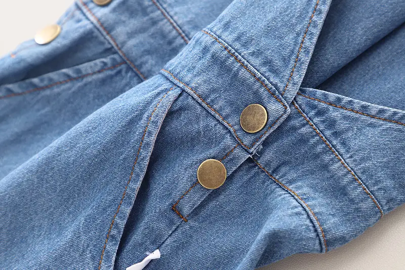 Kids Denim Overalls with Rocket Print 2-Piece Set — feature 15