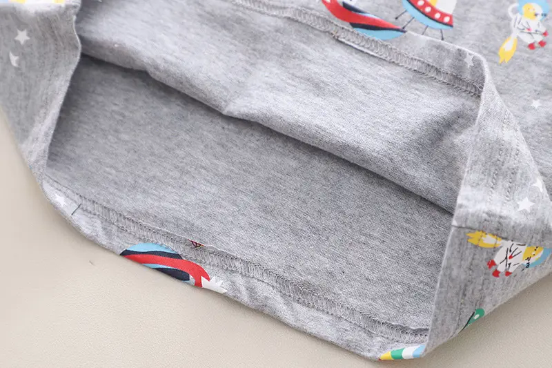 Kids Denim Overalls with Rocket Print 2-Piece Set — feature 9