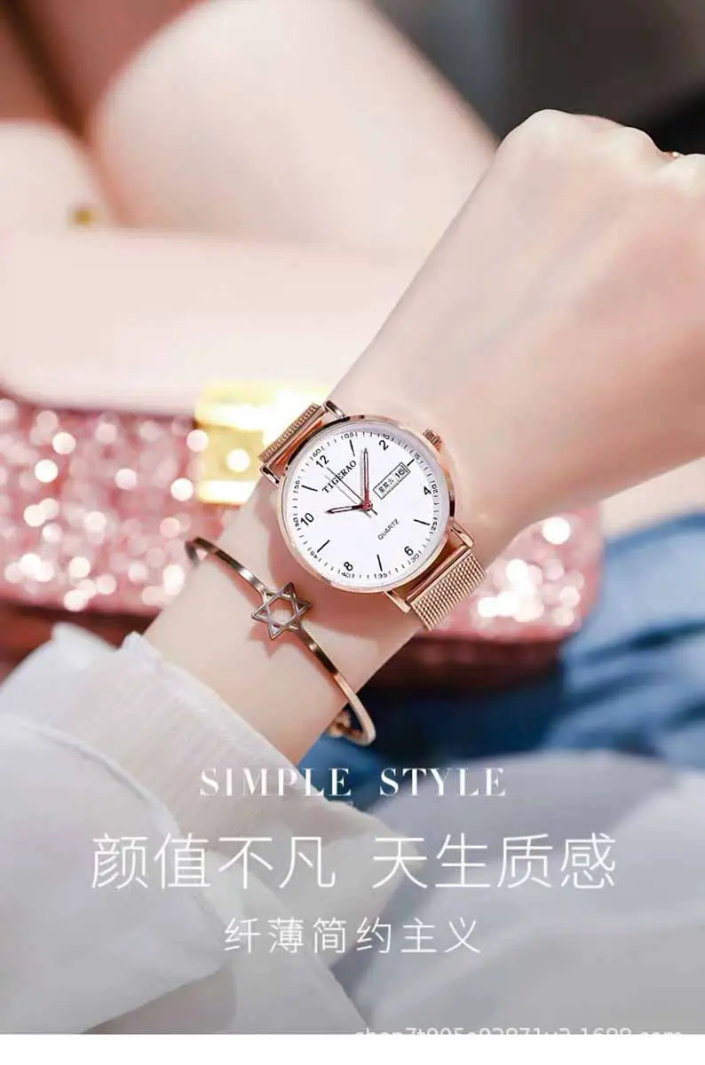 Fully Automatic, High-Looking and Versatile Women's Watch with Dual Calendar, Waterproof and Luminous, Ultra-Thin Quartz Watch for Girls — feature 8