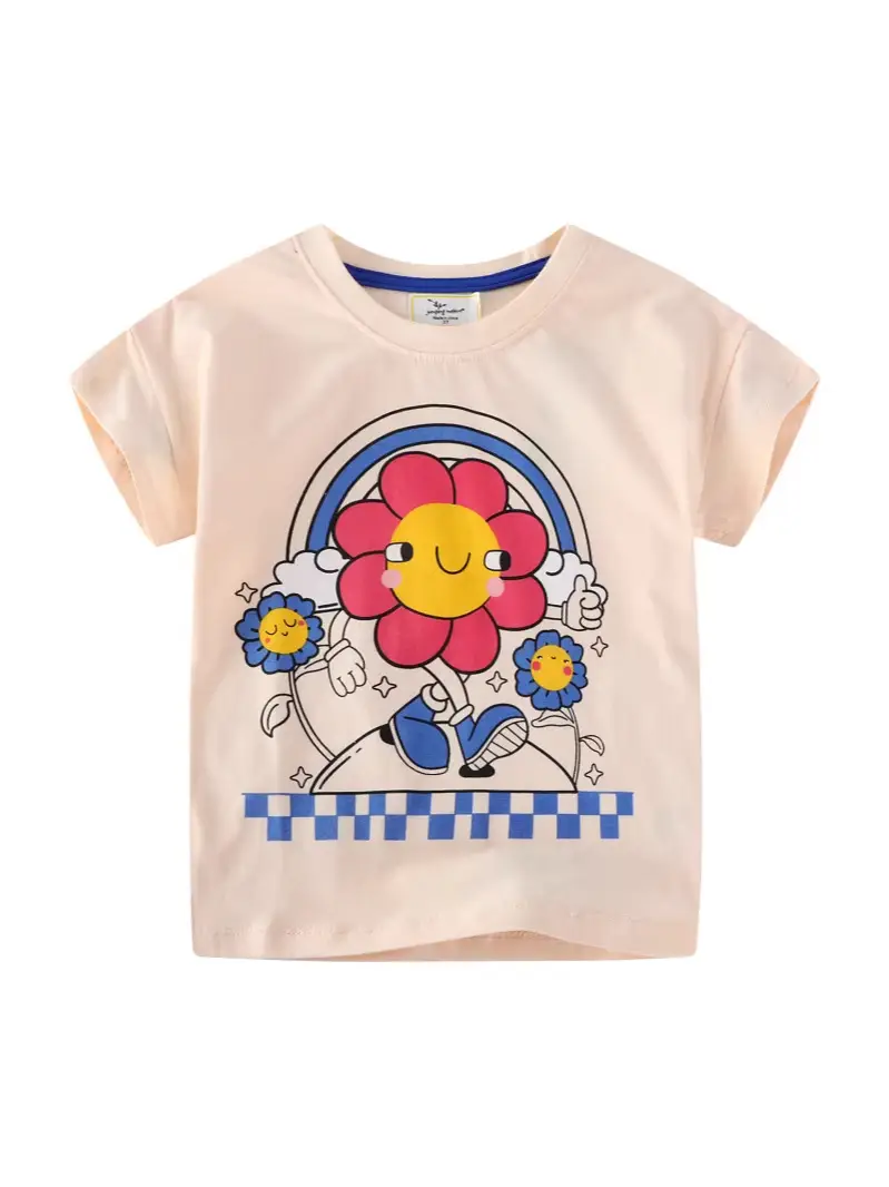 Kids Floral Cross Border T-Shirt Set Small Medium - Image 6