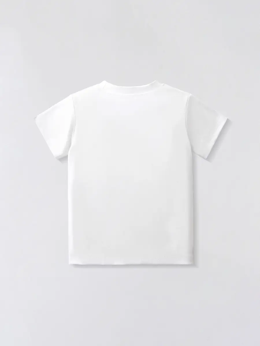 2025 Summer New Boys T-Shirt Cartoon Dinosaur White - Image 3