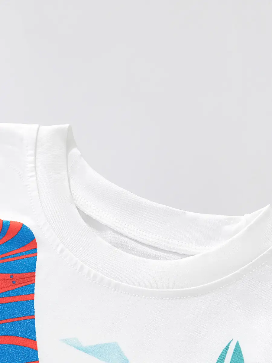 2025 Summer New Boys T-Shirt Cartoon Dinosaur White - Image 4