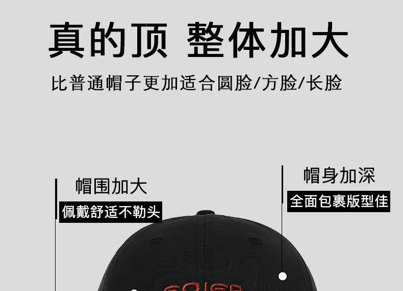 Korean Style Grey Baseball Cap with Embroidered Logo β feature 3