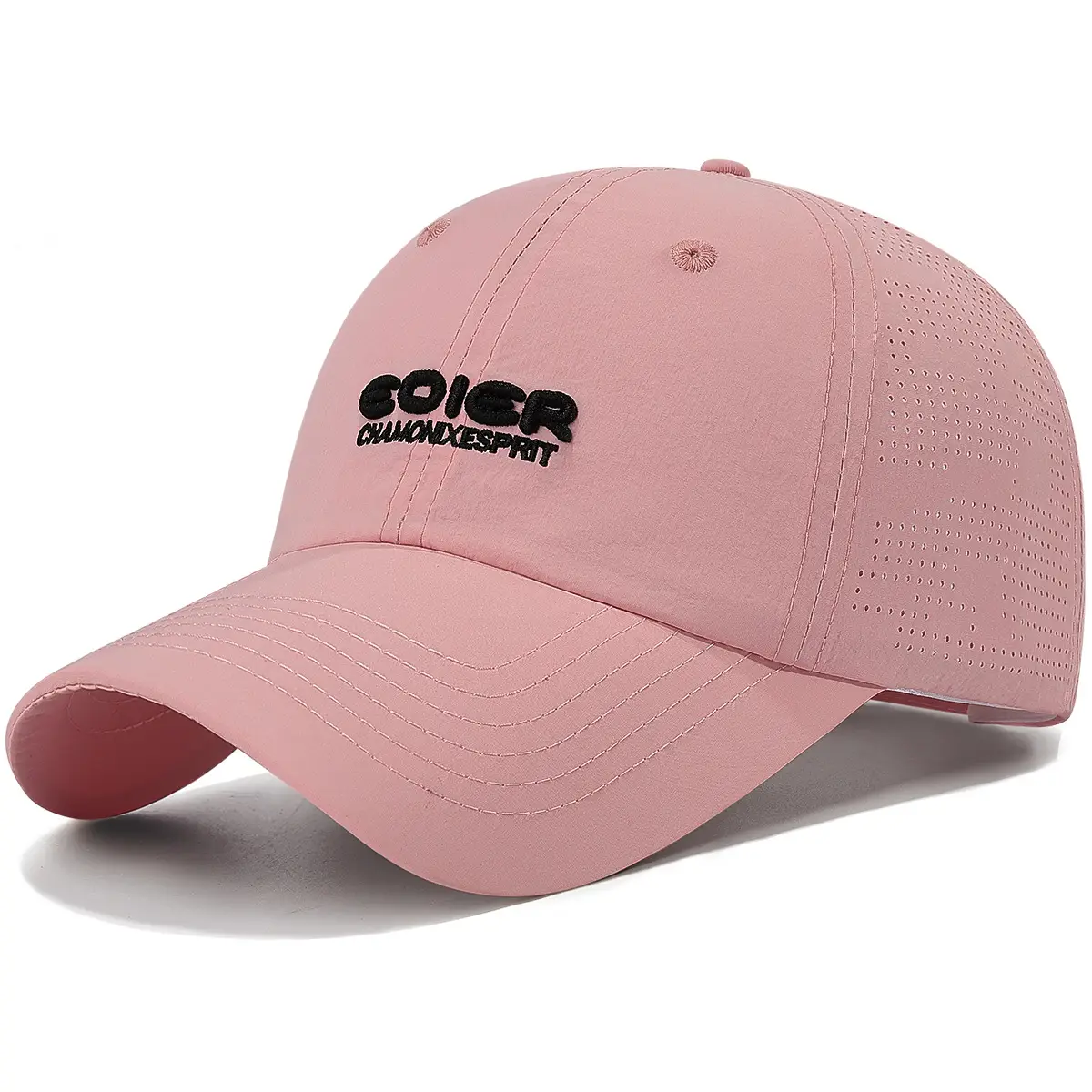 Korean Style Grey Baseball Cap with Embroidered Logo - Image 4