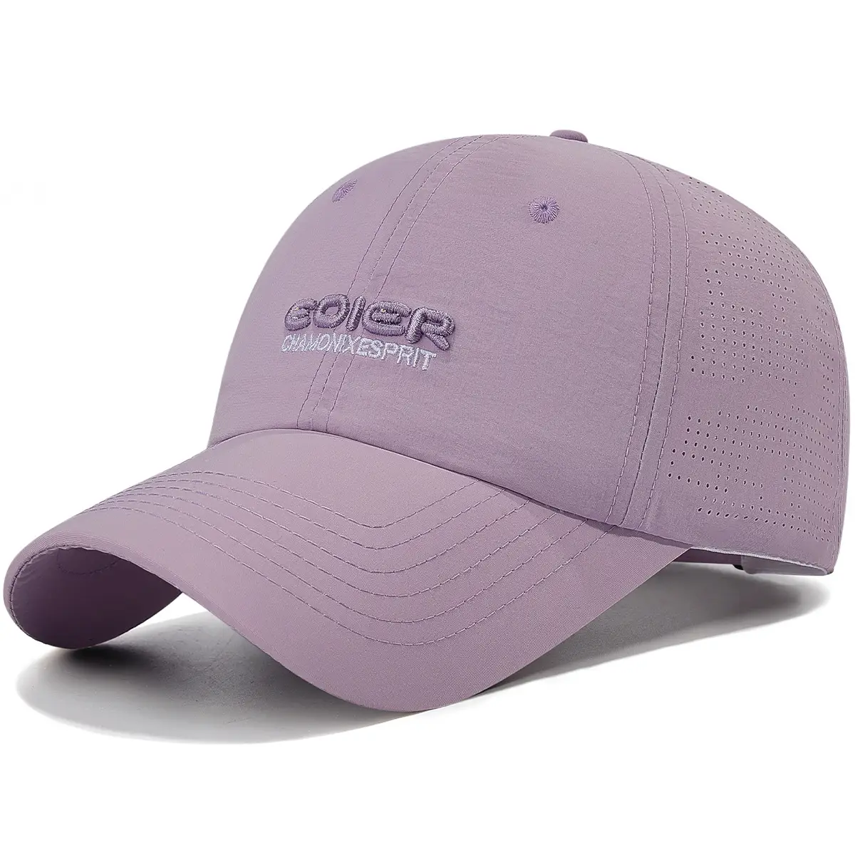 Korean Style Grey Baseball Cap with Embroidered Logo - Image 8