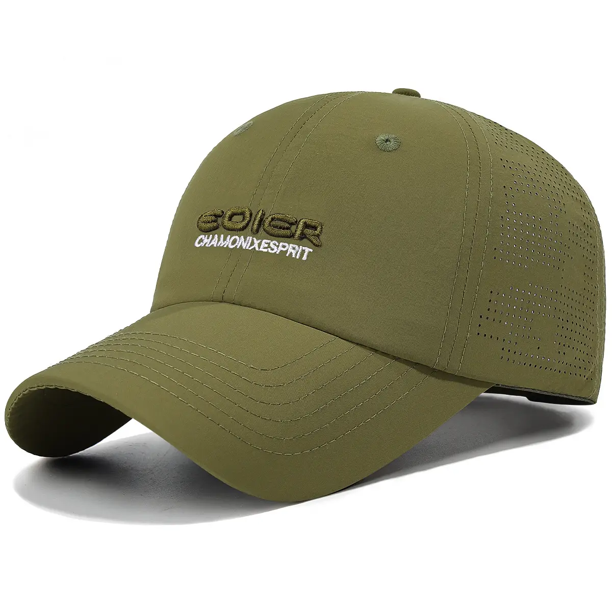 Korean Style Grey Baseball Cap with Embroidered Logo - Image 9