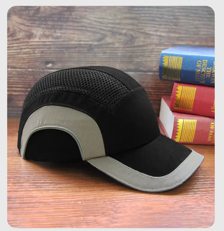 Outdoor Baseball Cap Black Orange Anti-Collision Safety Helmet — feature 3