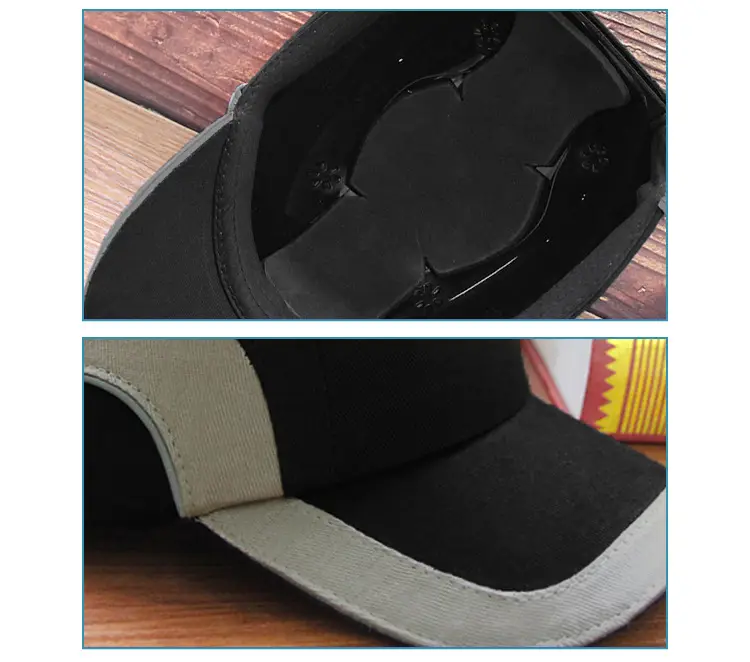 Outdoor Baseball Cap Black Orange Anti-Collision Safety Helmet — feature 6