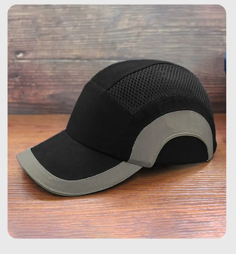 Outdoor Baseball Cap Black Orange Anti-Collision Safety Helmet - Image 2