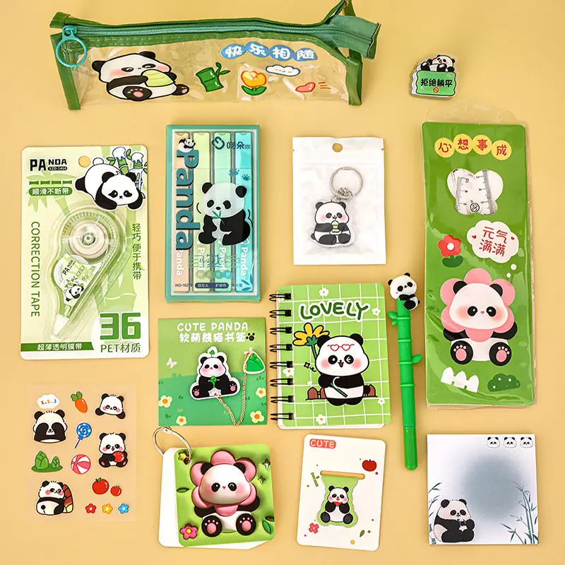 Panda Stationery Set for Students, Practical Rewards for the Beginning of School Season, School Supplies, Prizes, Birthday Gifts, Cute Gifts - Image 8