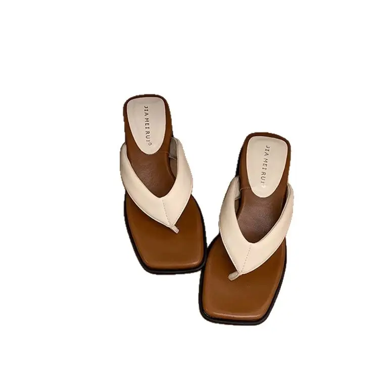 Thick-Soled Heightening Wedge-Heeled Flip-Flops for Women's Summer Outer Wear Flip-Flops 2025 New Style with Skirt Beach Sandals - Image 7