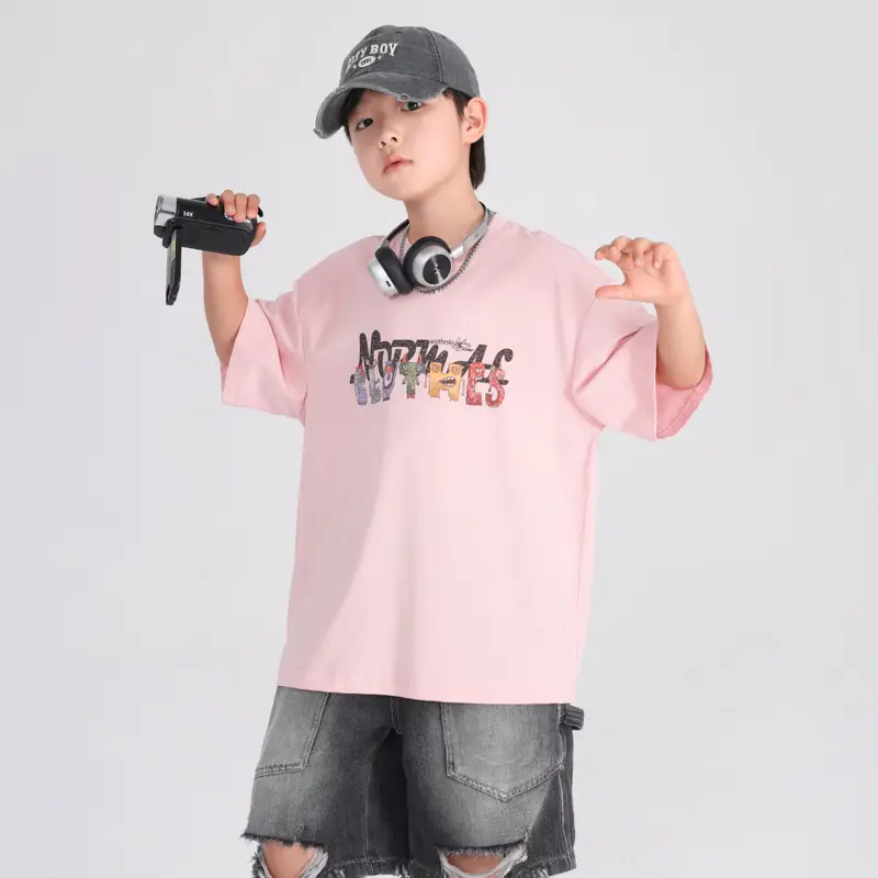 Boys Pink Cartoon Ice-Feel T-Shirt 2026 - Image 4