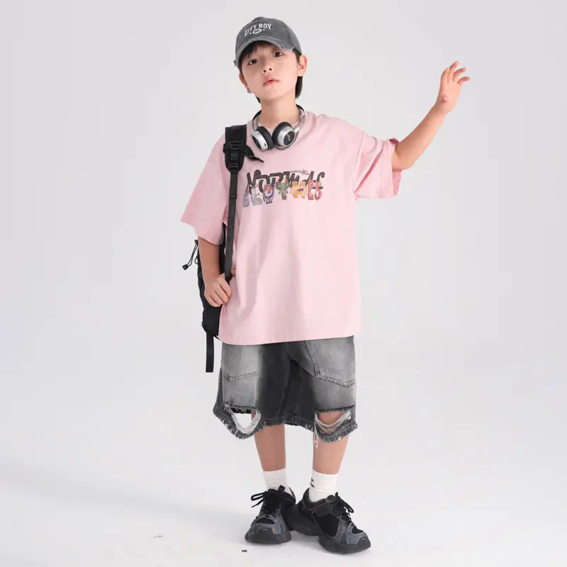 Boys Pink Cartoon Ice-Feel T-Shirt 2026 - Image 5