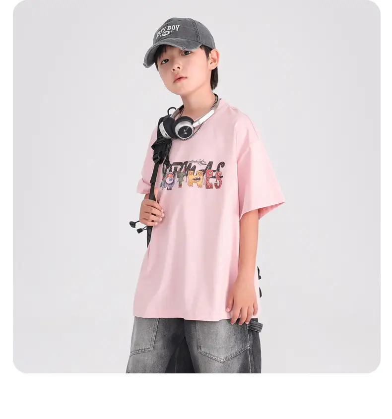 Boys Pink Cartoon Ice-Feel T-Shirt 2026 — feature 10