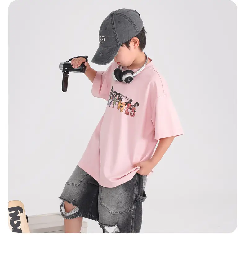 Boys Pink Cartoon Ice-Feel T-Shirt 2026 — feature 11
