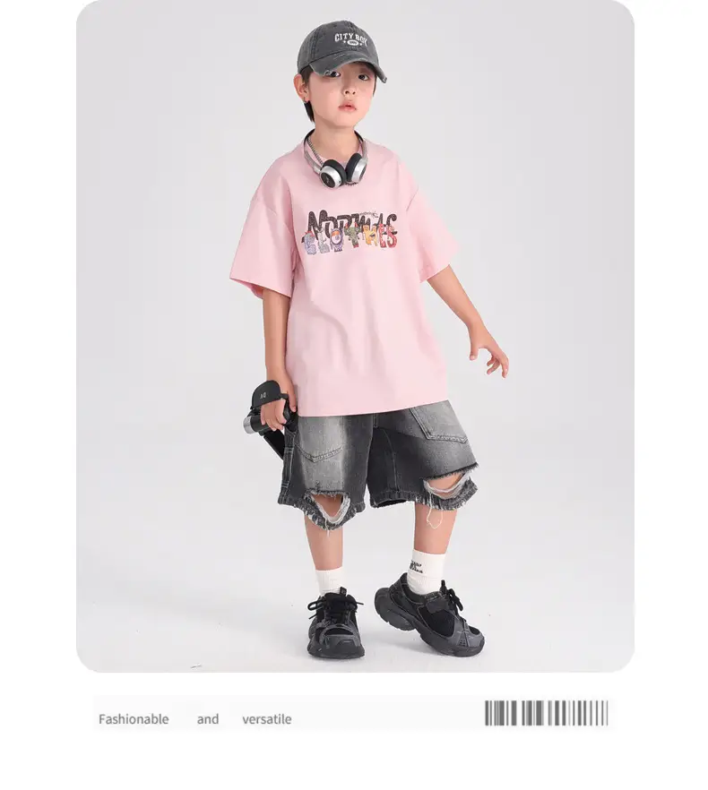 Boys Pink Cartoon Ice-Feel T-Shirt 2026 — feature 8