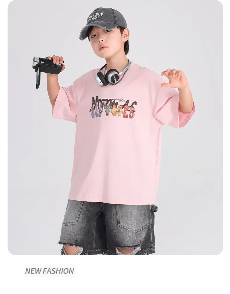 Boys Pink Cartoon Ice-Feel T-Shirt 2026 — feature 9