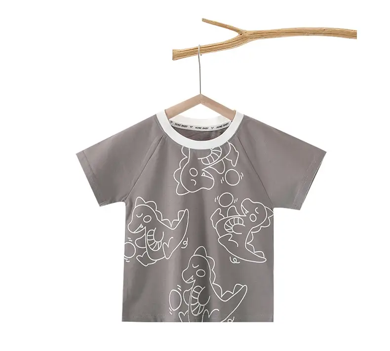 Kids Ice O2 Cotton T-Shirt Gray White Graphic — feature 11