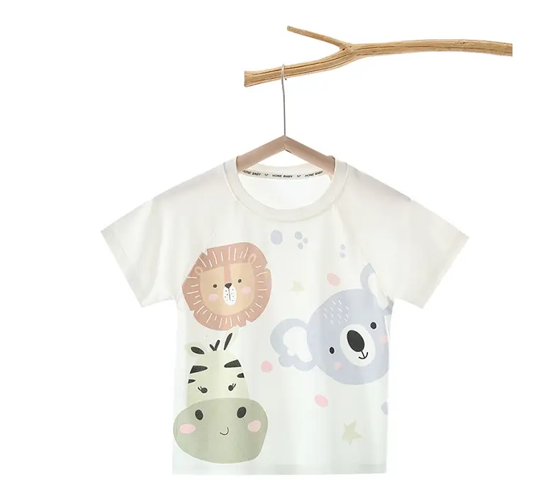Kids' Soft Modal T-Shirt White Baby Half Sleeve — feature 12