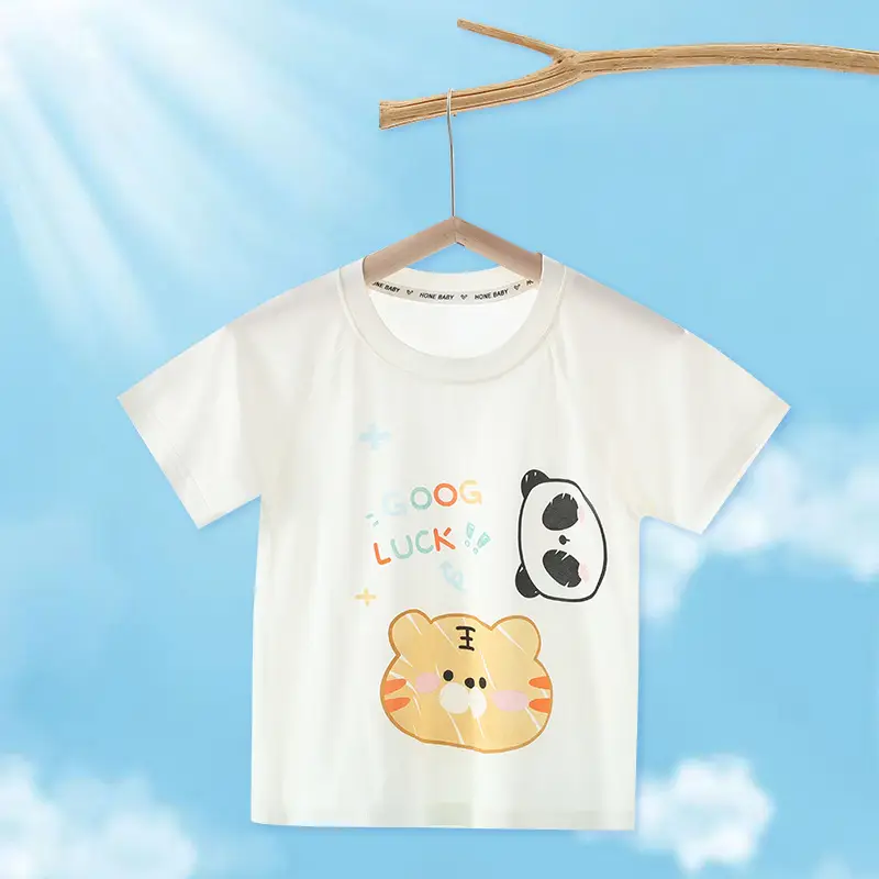 Kids' Soft Modal T-Shirt White Baby Half Sleeve
