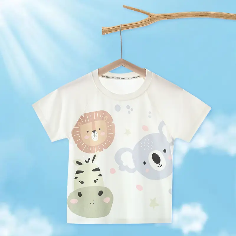 Kids' Soft Modal T-Shirt White Baby Half Sleeve
