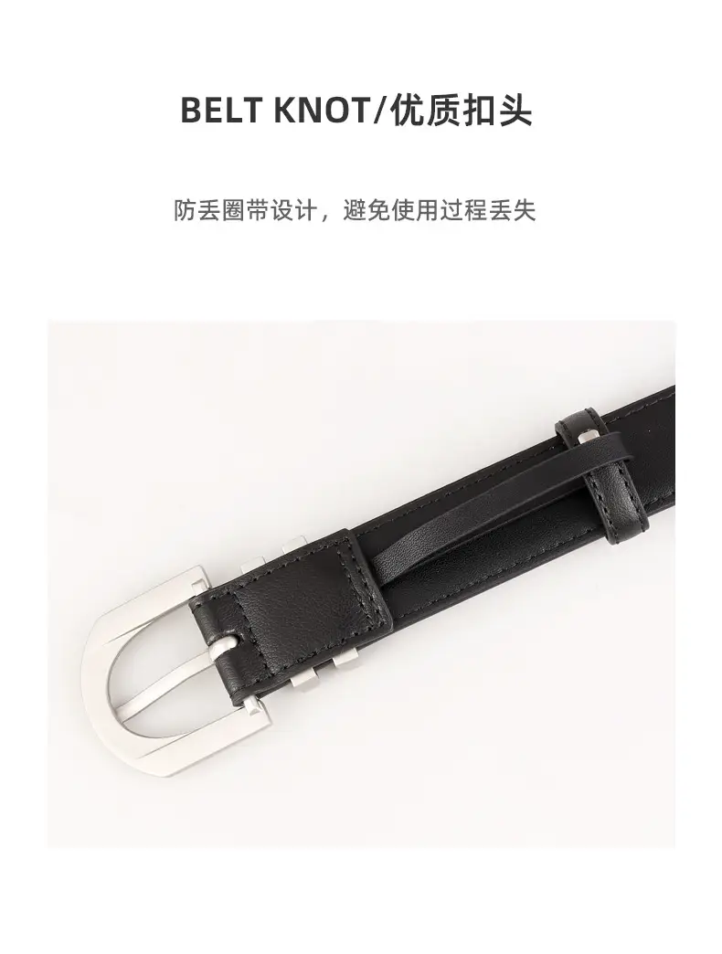 2025 Korean Style Women's Belt 3 Colors Genuine Cowhide 100cm — feature 17
