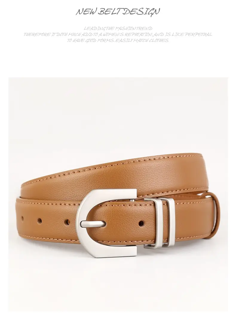 2025 Korean Style Women's Belt 3 Colors Genuine Cowhide 100cm — feature 21