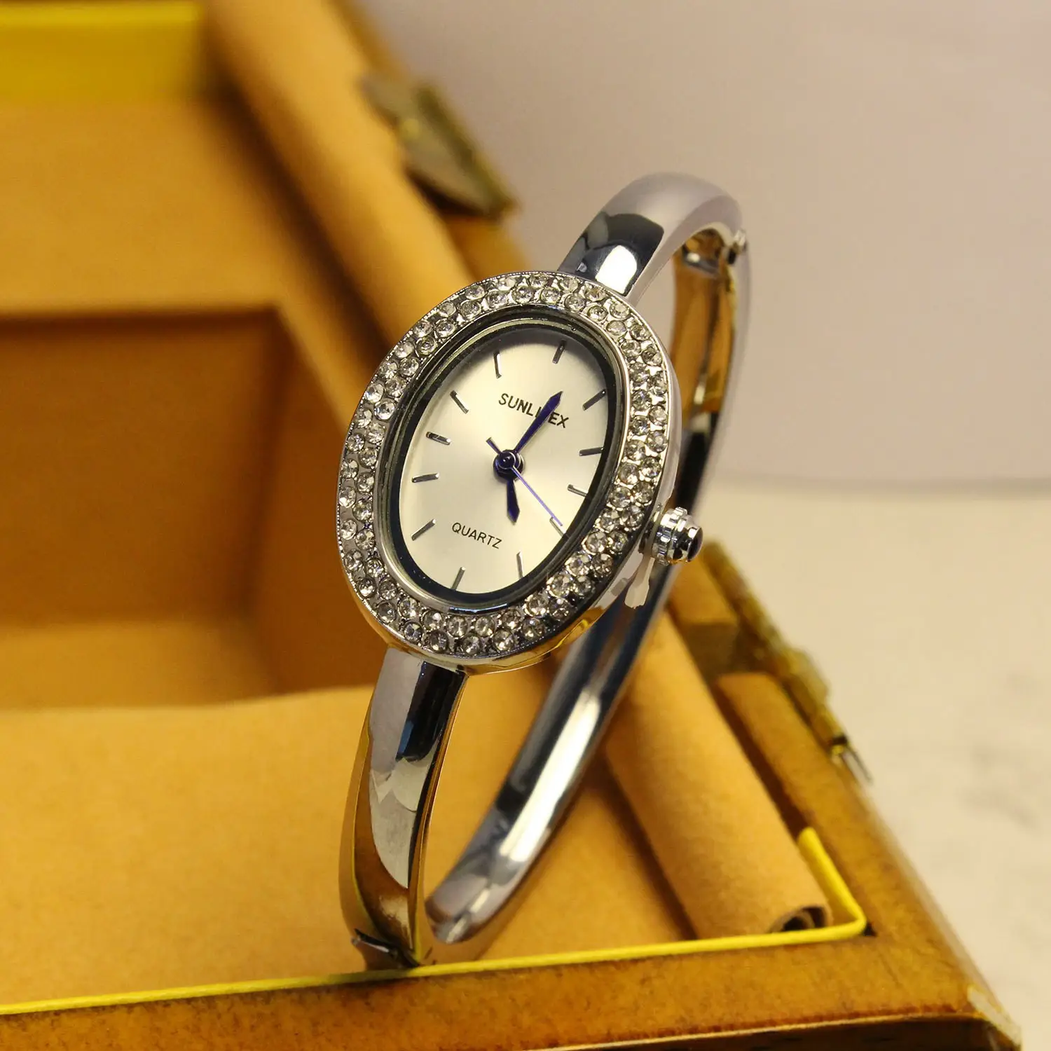 Gold Square Pearl Watch for Women Antique Style