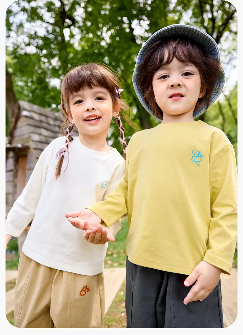 Dudu Children's Long Sleeve T-Shirt Yellow 7A Grade — feature 12