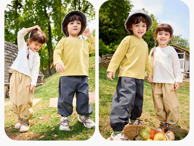 Dudu Children's Long Sleeve T-Shirt Yellow 7A Grade — feature 13