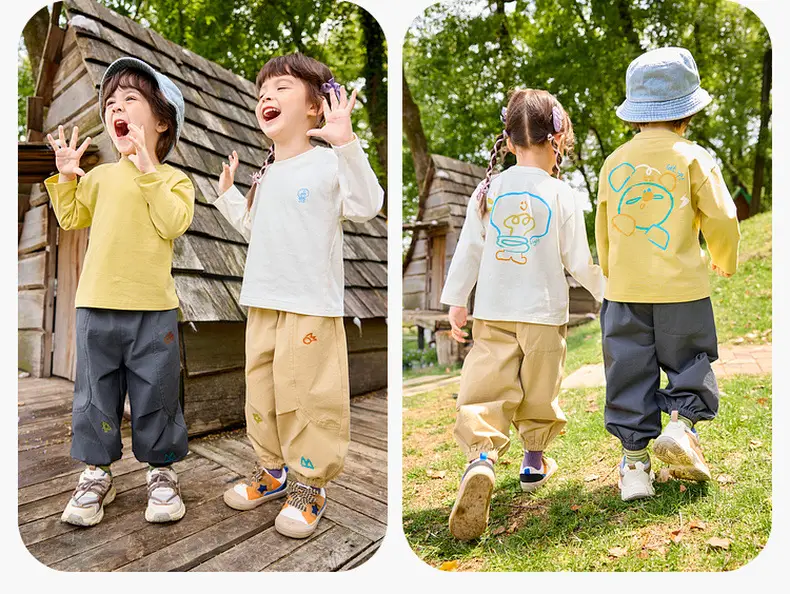 Dudu Children's Long Sleeve T-Shirt Yellow 7A Grade — feature 15