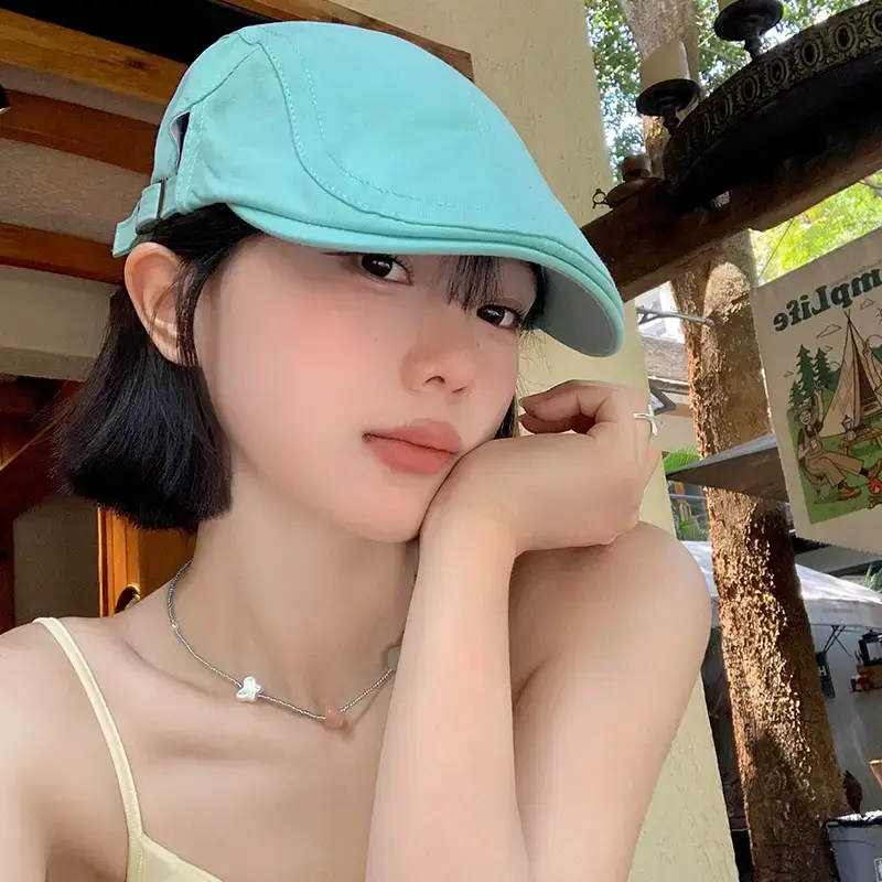 Japanese Retro Pink Mambo Forward Hat for Women - Image 8
