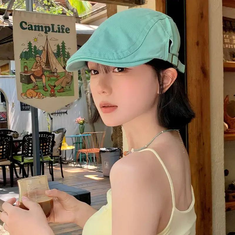 Japanese Retro Pink Mambo Forward Hat for Women - Image 10