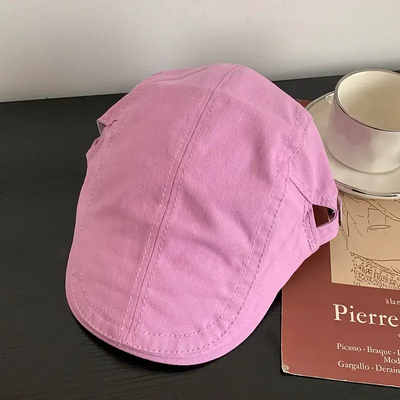 Japanese Retro Pink Mambo Forward Hat for Women - Image 3