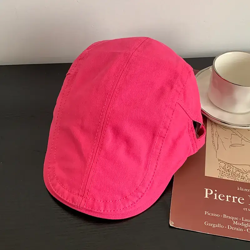 Japanese Retro Pink Mambo Forward Hat for Women - Image 4