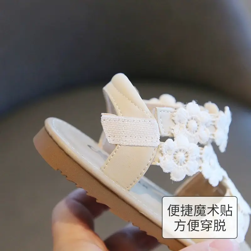 Baby Girl Open Toe Lace Sandals 1-3Yrs Breathable