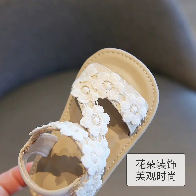 Baby Girl Open Toe Lace Sandals 1-3Yrs Breathable