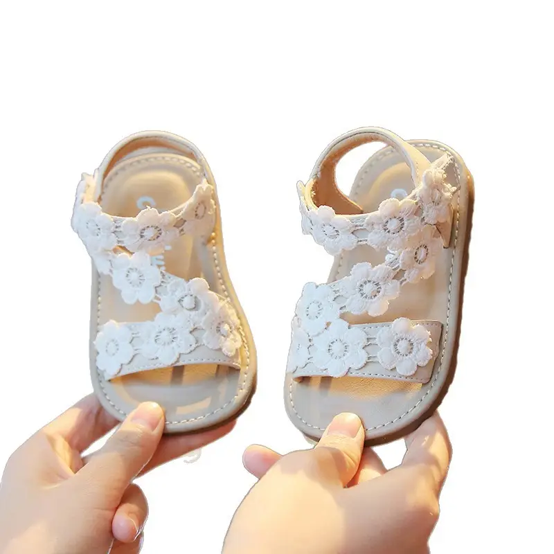 Baby Girl Open Toe Lace Sandals 1-3Yrs Breathable
