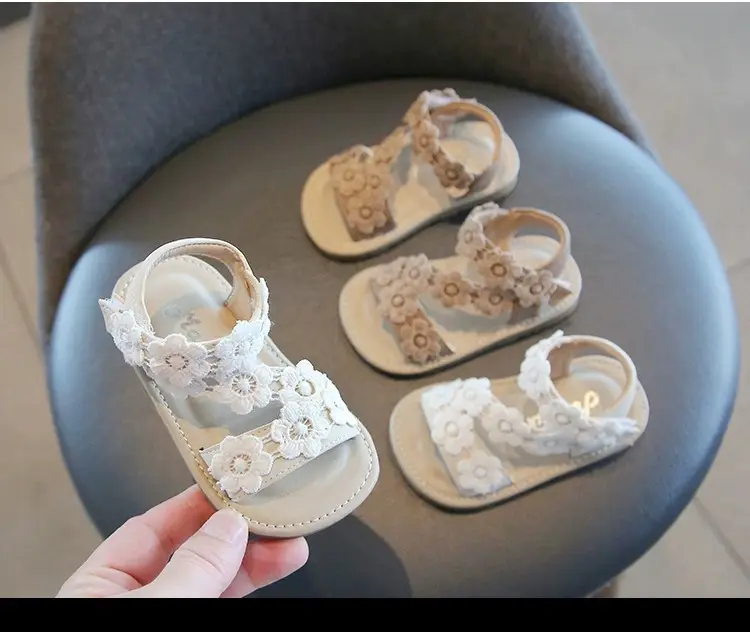 Baby Girl Open Toe Lace Sandals 1-3Yrs Breathable — feature 2