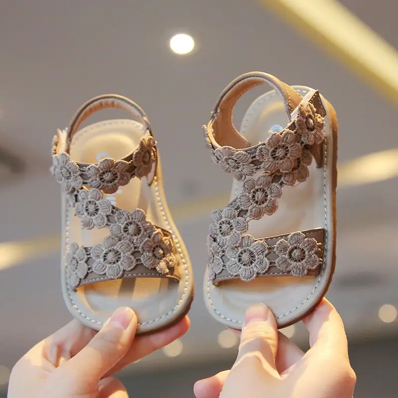 Baby Girl Open Toe Lace Sandals 1-3Yrs Breathable