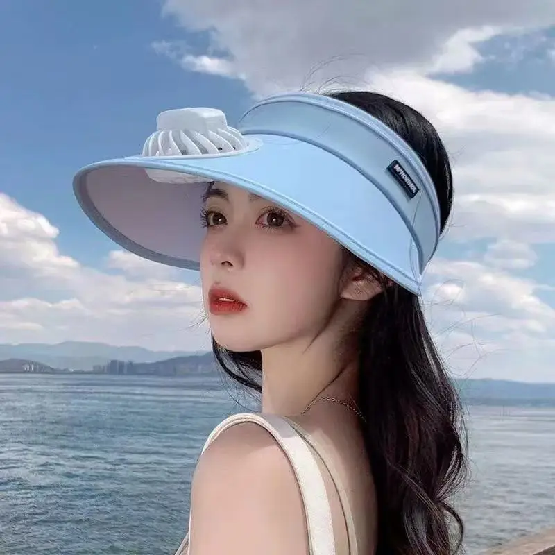 Summer Adult Large Brim Travel Solar + USB Charging Dual-Purpose Fan Hat Sun Protection Sun Hat Anti-Uv — feature 10