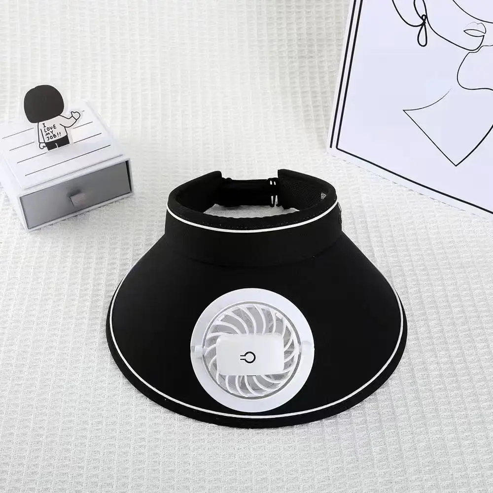 Summer Adult Large Brim Travel Solar + USB Charging Dual-Purpose Fan Hat Sun Protection Sun Hat Anti-Uv — feature 11