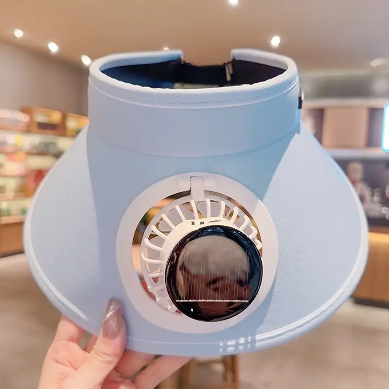 Summer Adult Large Brim Travel Solar + USB Charging Dual-Purpose Fan Hat Sun Protection Sun Hat Anti-Uv - Image 6